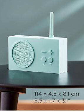 Lexon TYKHO 3 Wireless Bluetooth Speaker and FM Radio,Splashproof Rechargeable